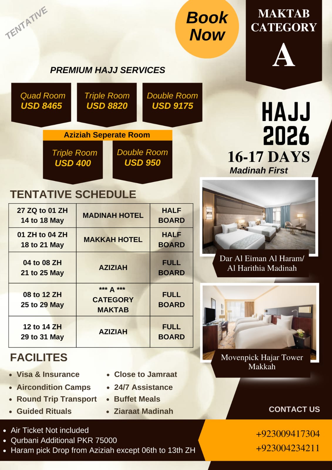 hajj package for 16-17 days